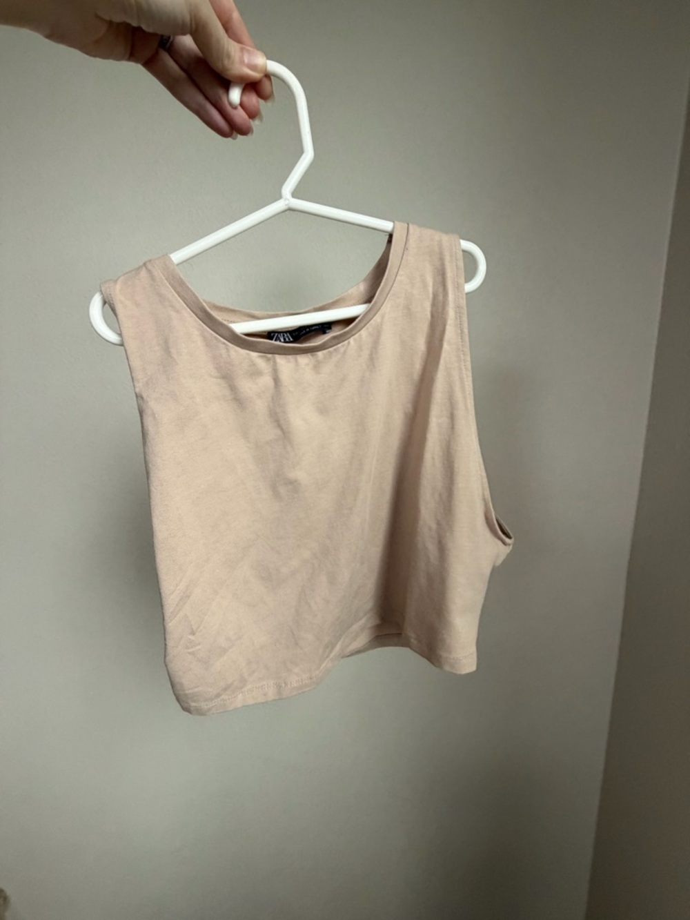 Zara Beige Cropped Women’s Tank